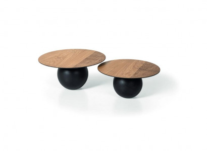 Set of 2 coffee tables, designer coffee table, living room table, side table, round